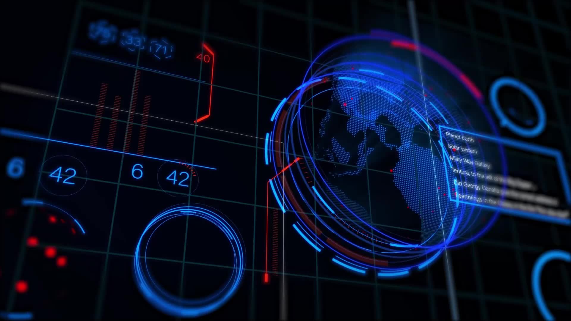 Earth Radar Blue Hd Abstract Live Wallpaper - Free Download