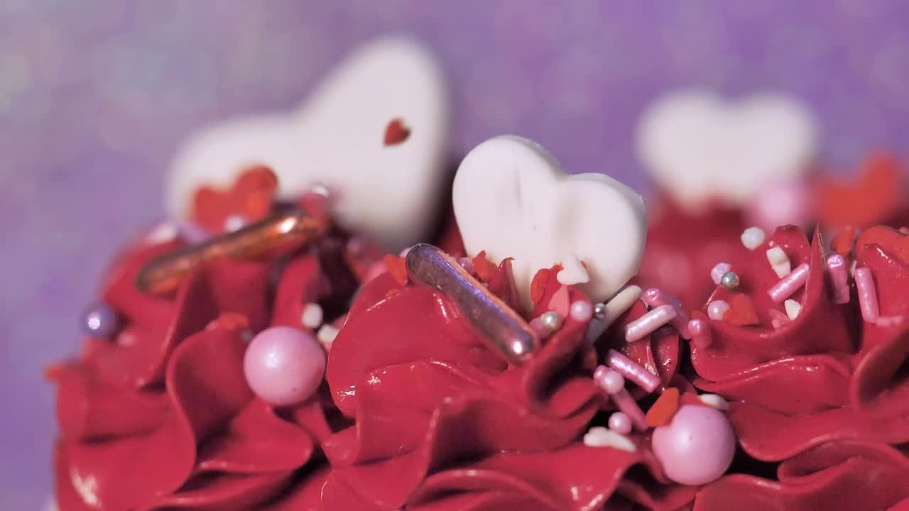 Stock Video Cupcake Icing In The Shape Of Red Roses Live Wallpaper For PC - Free Download