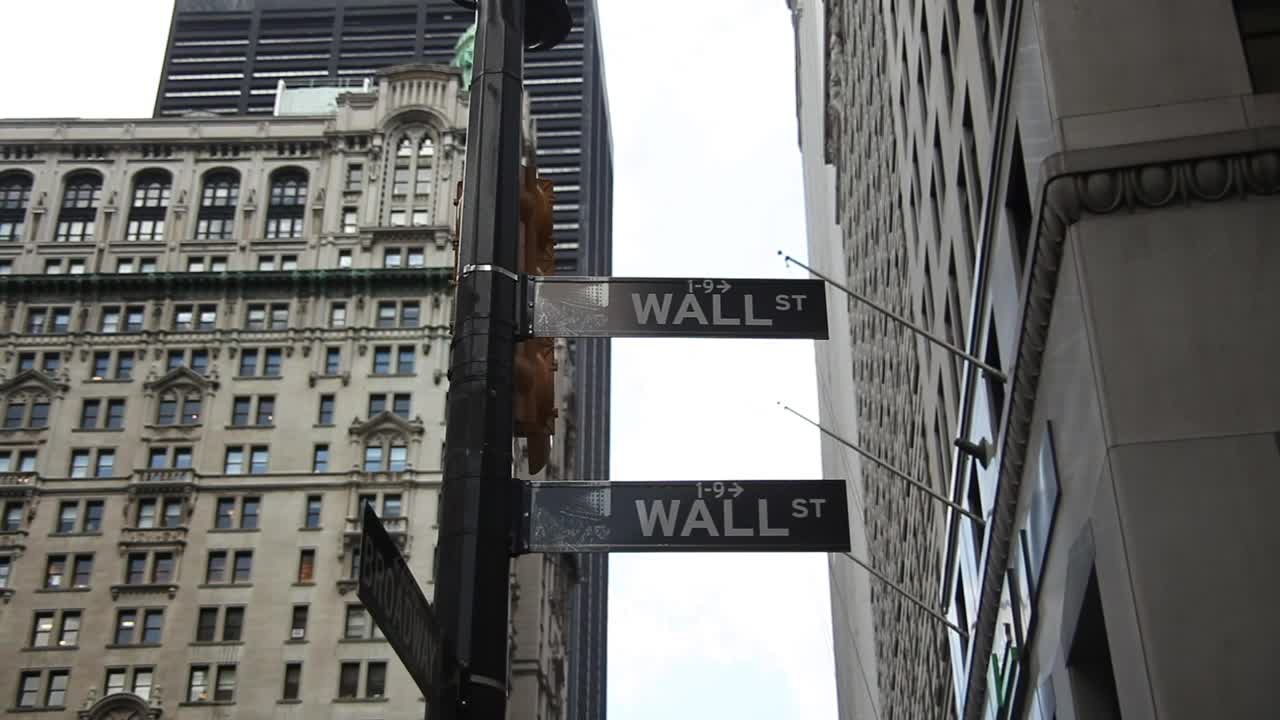 Stock Footage Wall Street Signs In Nyc Live Wallpaper - Free Download
