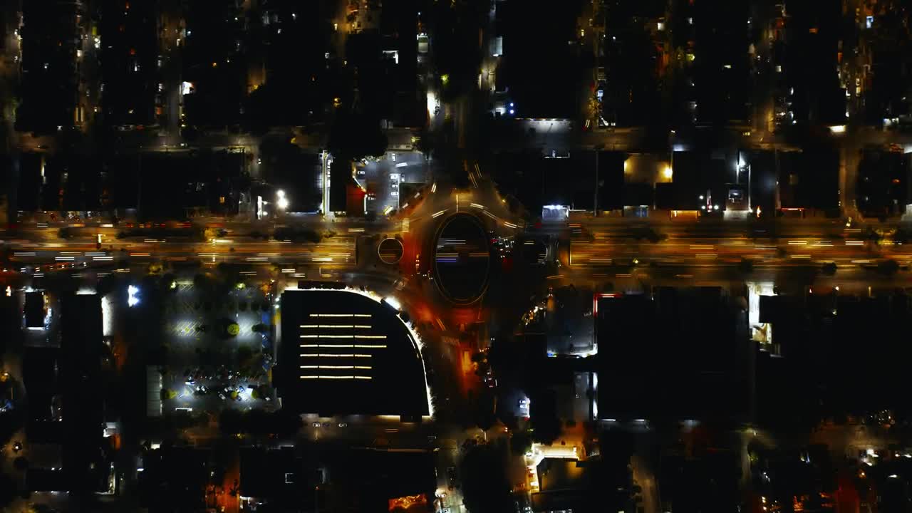 Free Stock Video Two Level Roundabout In A City At Night Live Wallpaper - Free Download