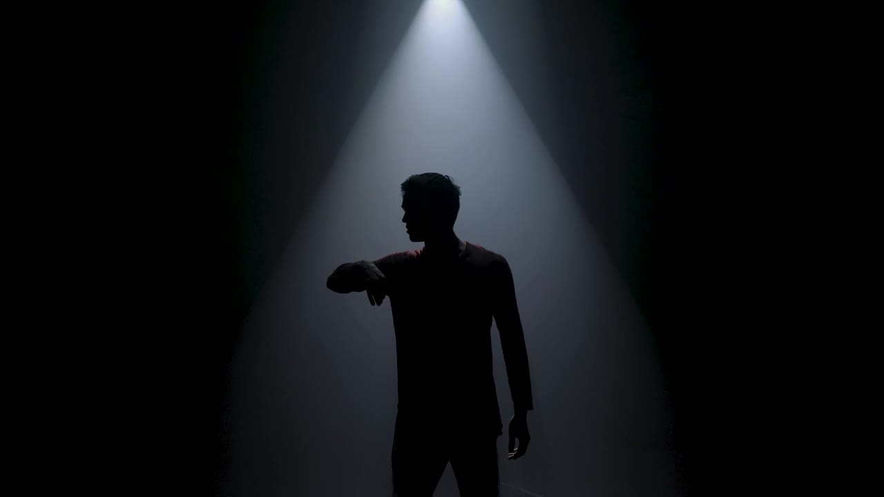 Stock Video Contemporary Male Dancer Under A Spotlight Live Wallpaper For PC - Free Download