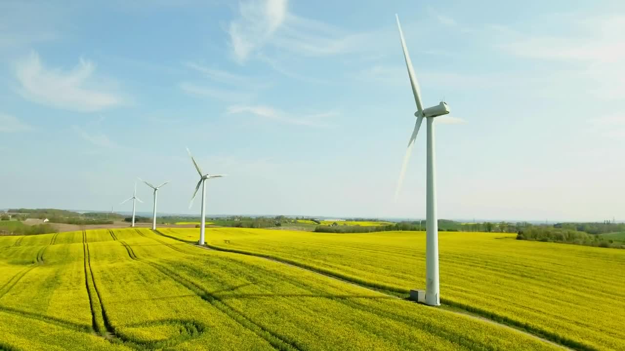 Stock Footage Wind Turbines On A Bright Day Live Wallpaper - Free Download