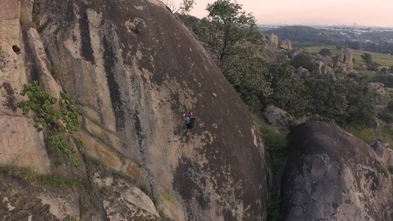 Stock Video Mountaineer Going Down A Mountain Live Wallpaper - Free Download