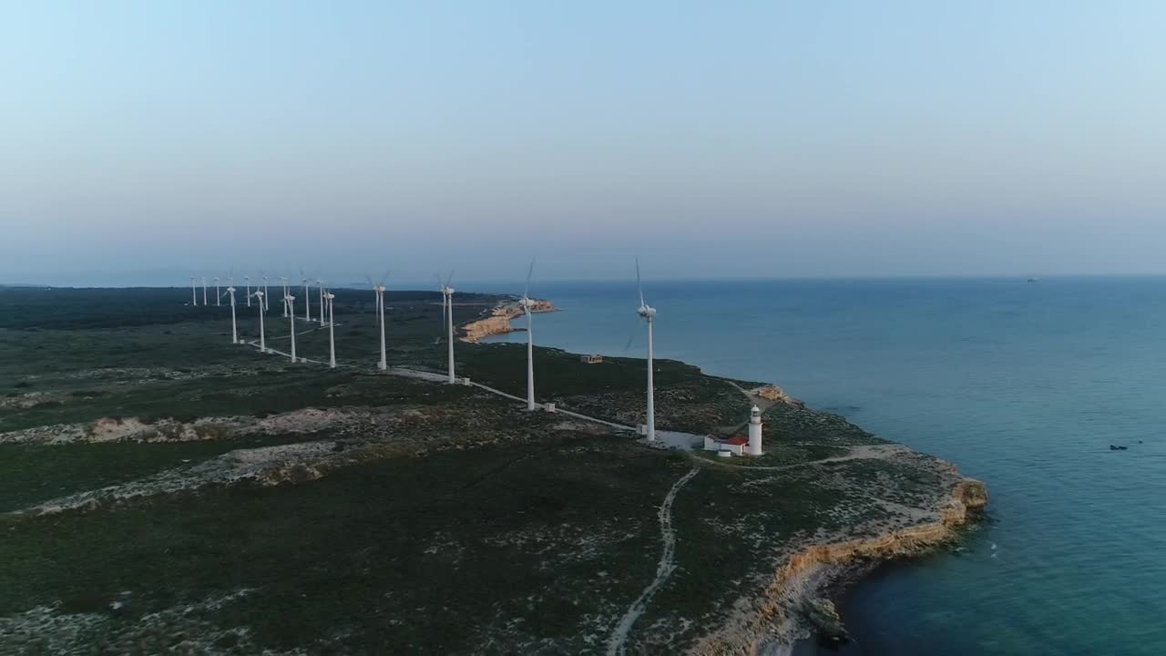 Stock Video Early Morning By A Wind Farm Live Wallpaper For PC - Free Download