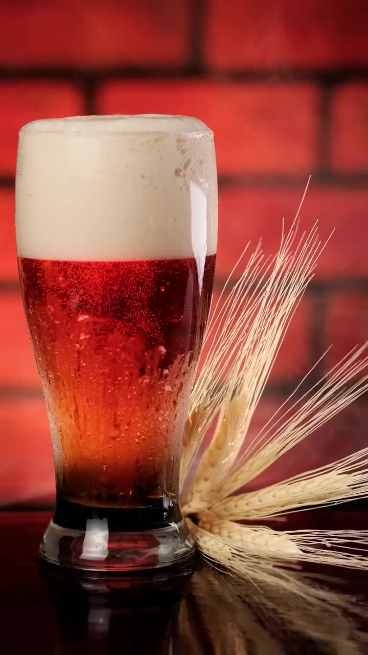 Stock Video Composition Of A Glass With Cold Beer Live Wallpaper For PC - Free Download