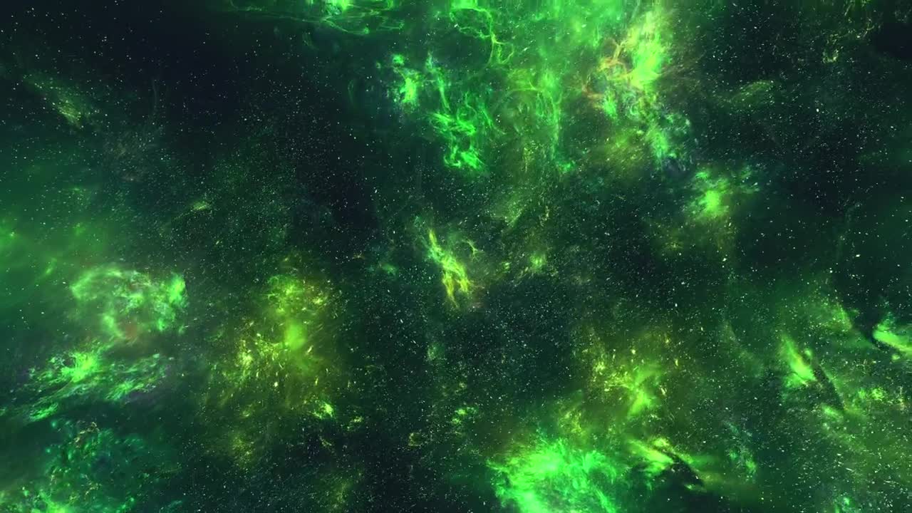Stock Video Fluorescent Nebulae Floating In Space Live Wallpaper For PC - Free Download