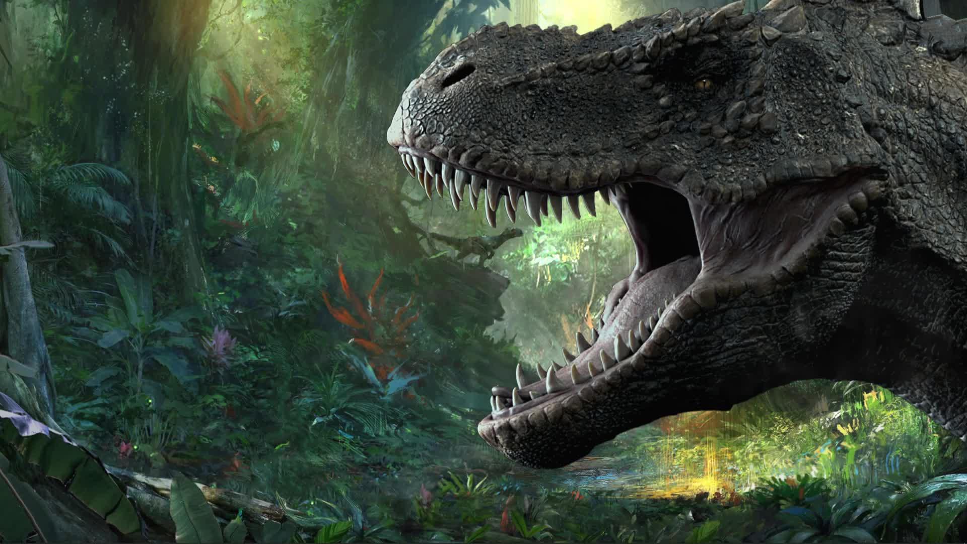 Jurassic Park Tyrannosaurus Live Wallpaper - Free Download