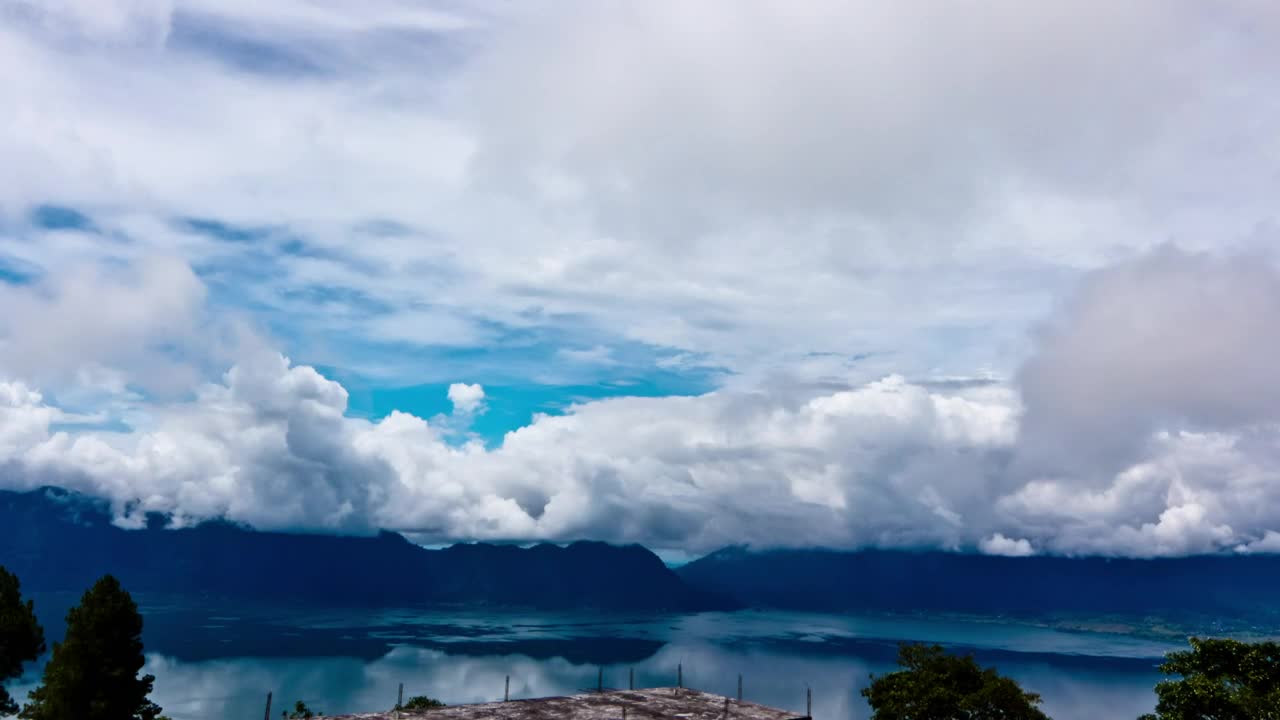 Video Stock Clouds Above A Deep Blue Lake Live Wallpaper For PC - Free Download