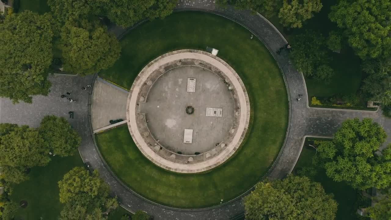 Free Video Stock top aerial view of a monument park Live Wallpaper - Free Download