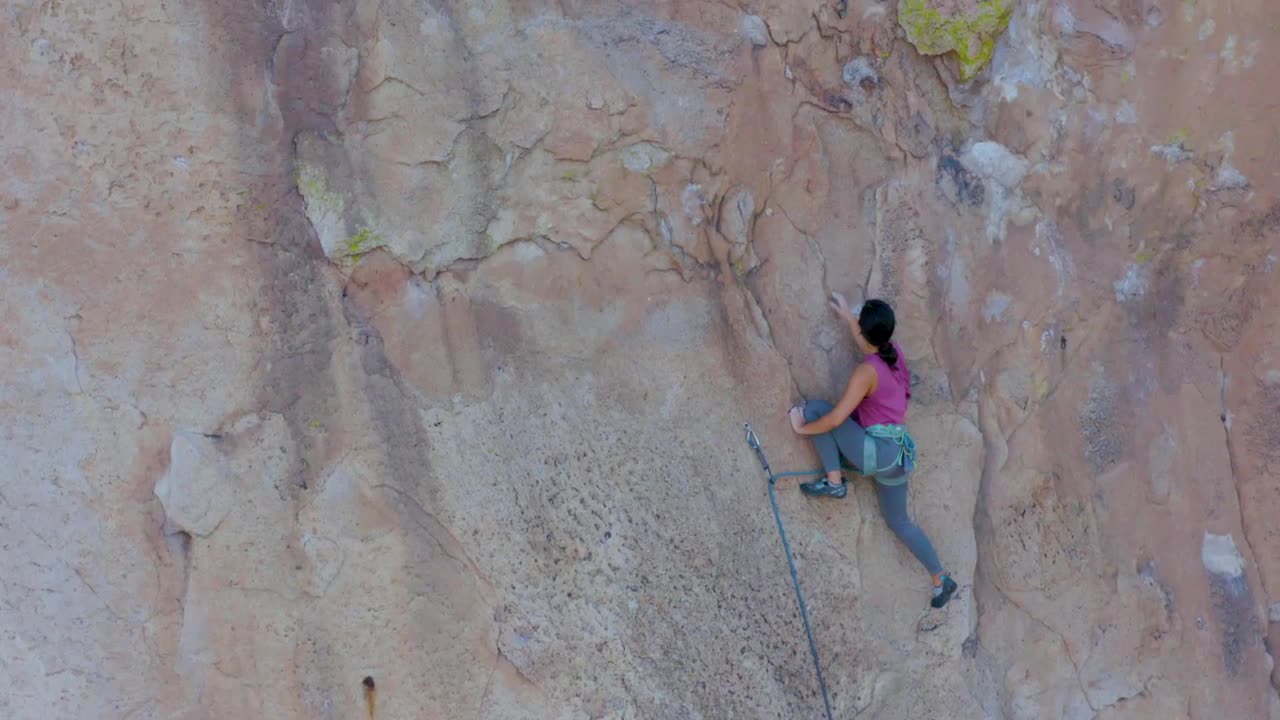 Stock Video Girl Climbing A Very Steep Mountain Live Wallpaper For PC - Free Download
