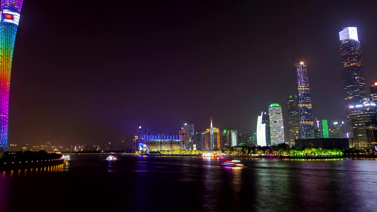 Stock Video Pearl River In Guangzhou At Night Live Wallpaper - Free Download
