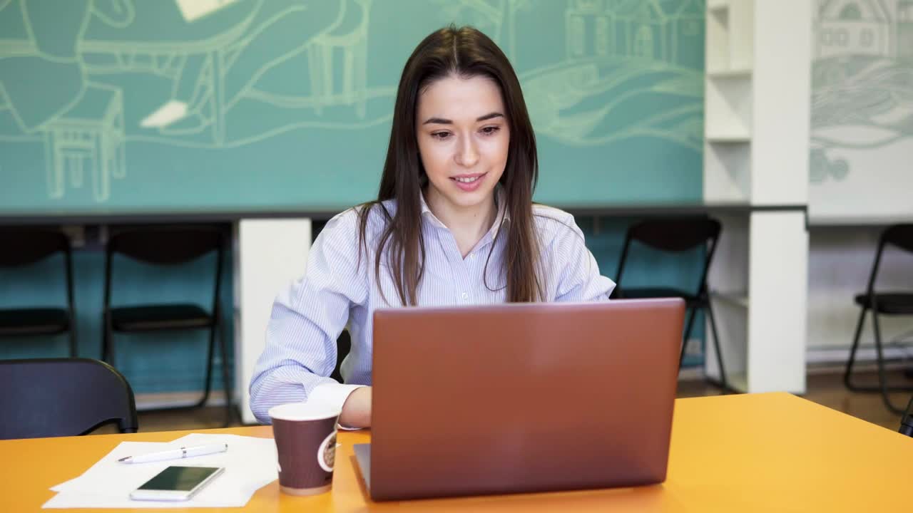 Stock Footage Woman Celebrating After Checking Results Live Wallpaper - Free Download