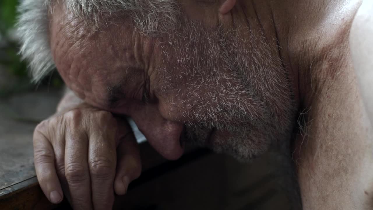 Stock Video Old And Depressed Man Overthinking Live Wallpaper - Free Download