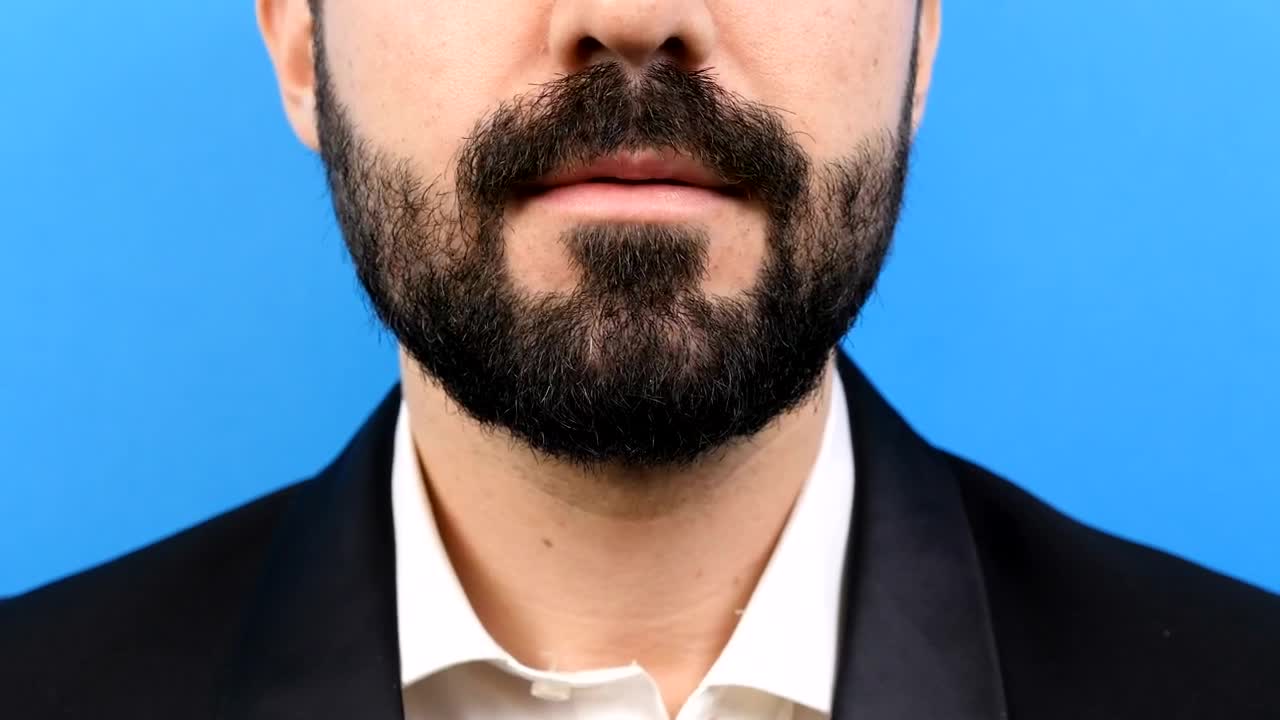 Stock Video Bearded Man Smiles And Shows Teeth Live Wallpaper For PC - Free Download