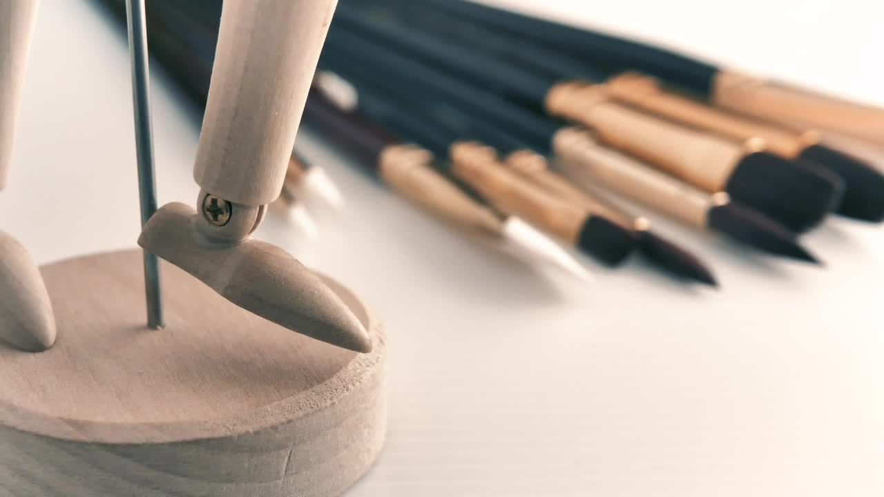 Stock Video Details Of A Mannequin For Drawing Live Wallpaper For PC - Free Download