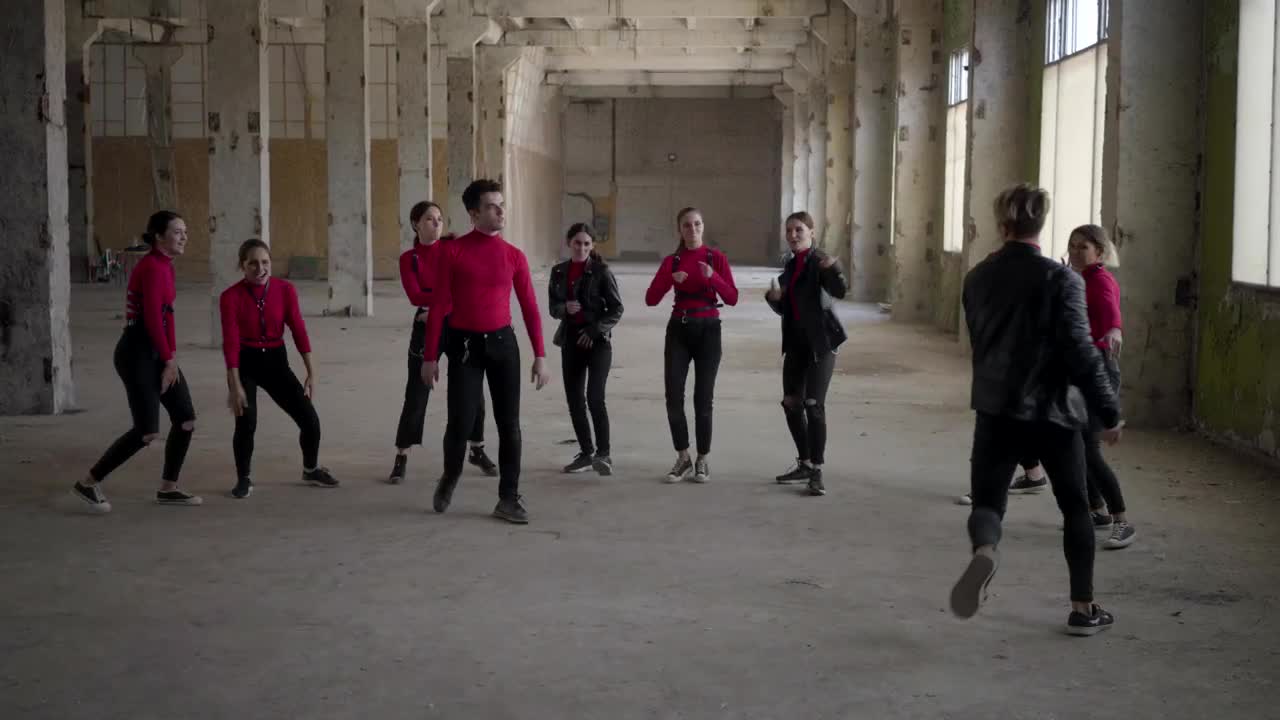 Stock Video Group Of Young Hip Hop Dancers Perform In Old Building Live Wallpaper For PC - Free Download