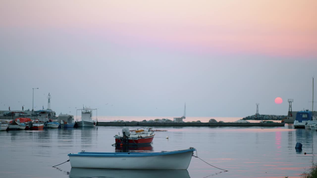 Free Video Stock Small Boats Tied In A Harbor Live Wallpaper - Free Download