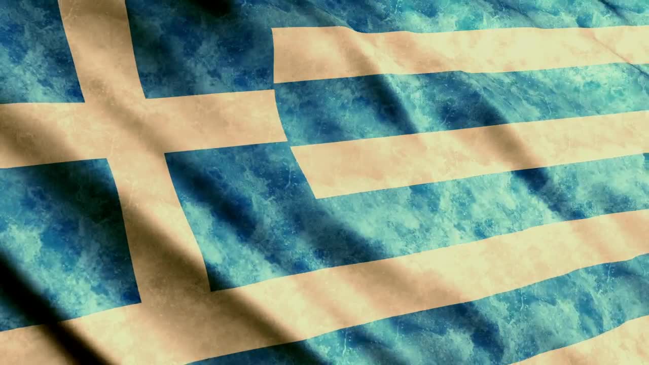 Stock Video Old Greece Flag Waving Live Wallpaper - Free Download