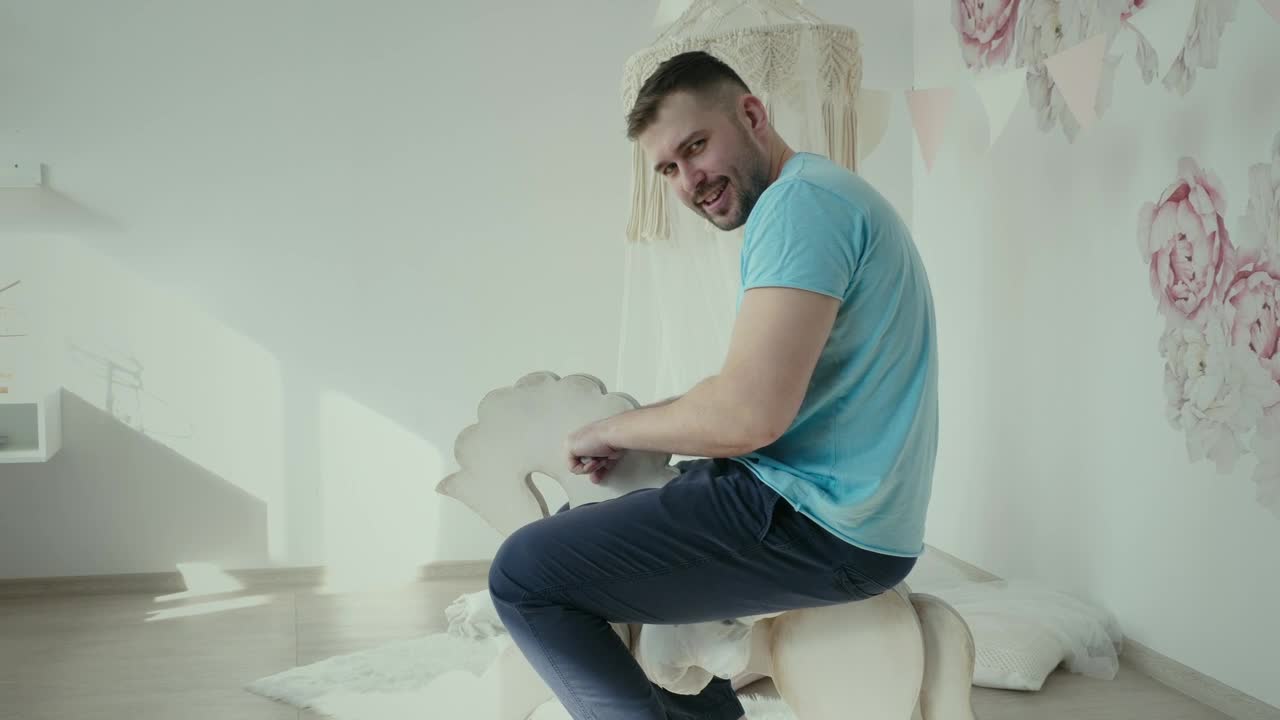 Free Stock Video Young Man Riding A Toy Horse Live Wallpaper - Free Download
