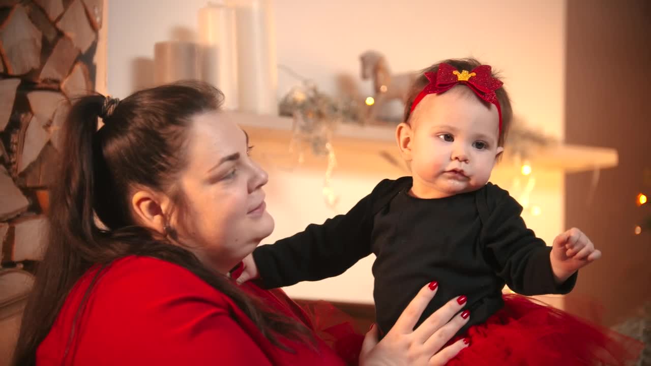 Free Stock Video Young Mother Holding Her Baby And Playing With Her Live Wallpaper - Free Download