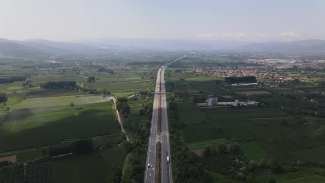 Stock Video Highway Between Large Green Fields From Very High Smal Animated Wallpaper - Free Download