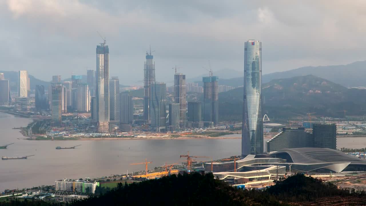 Video Stock City Skyscrapers On A Cloudy Day Live Wallpaper For PC - Free Download