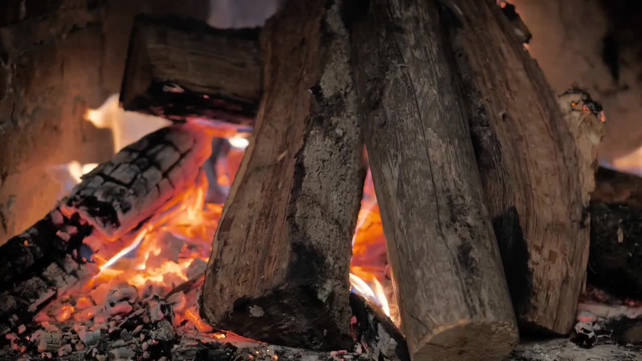 Video Stock Closeup View Of A Fireplace Live Wallpaper For PC - Free Download