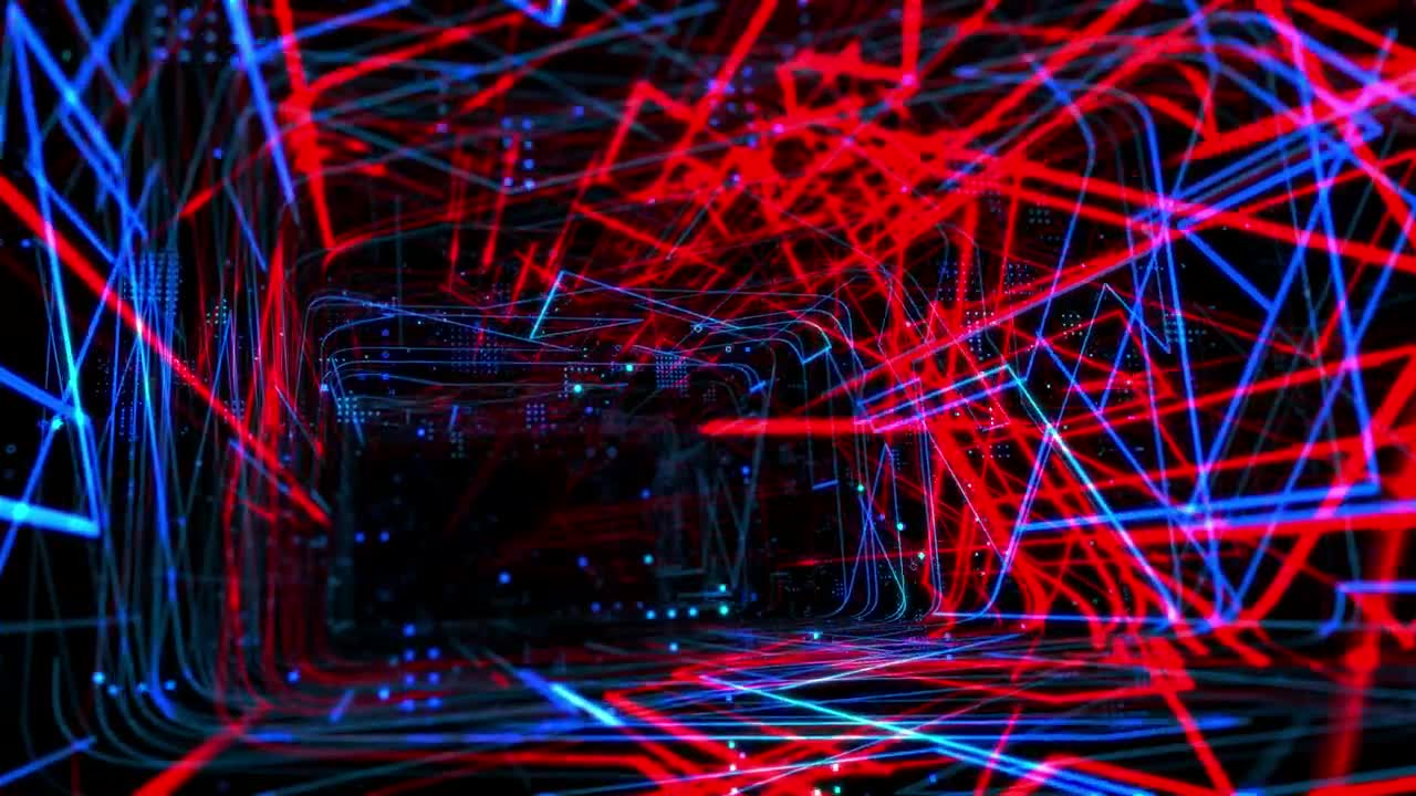 Stock Video Digital Tunnel With Lasers In Space Live Wallpaper For PC - Free Download