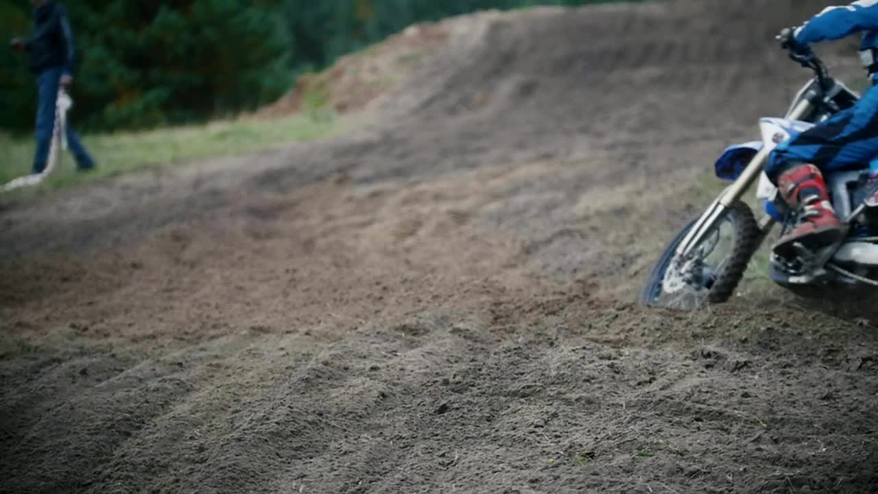 Stock Video Motocross Racer Moving Up A Dirt Hill Live Wallpaper - Free Download