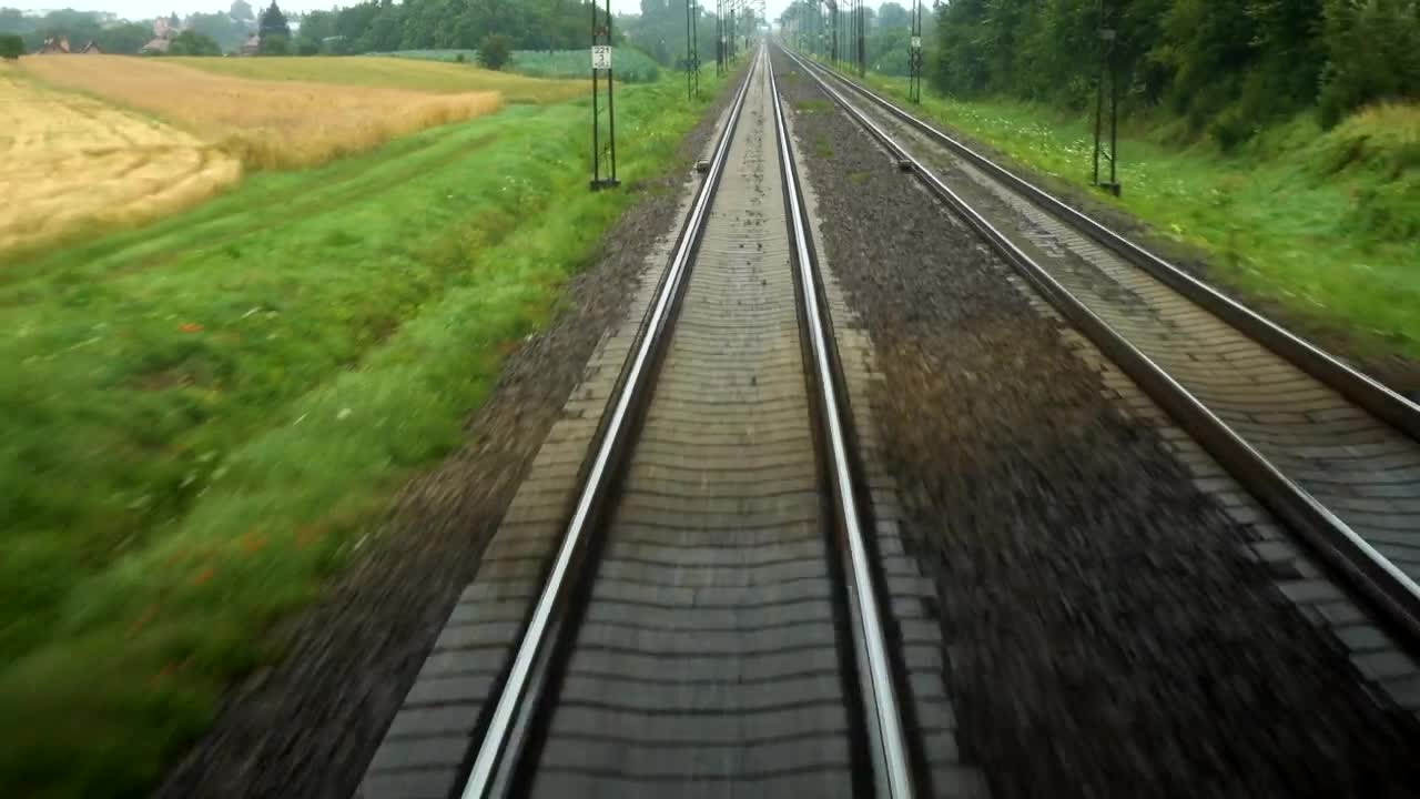 Stock Footage View Of The Rail Tracks From The Train Live Wallpaper - Free Download
