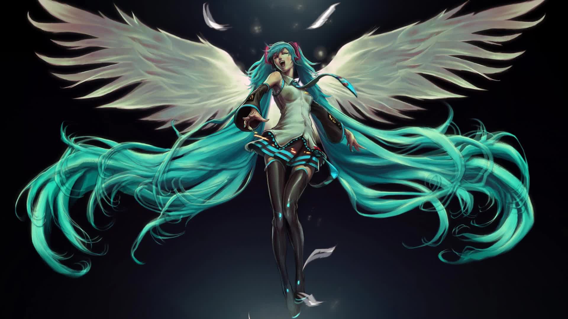 Hatsune  Miku  Goddess  Angel  Live  Wallpaper - Free Download