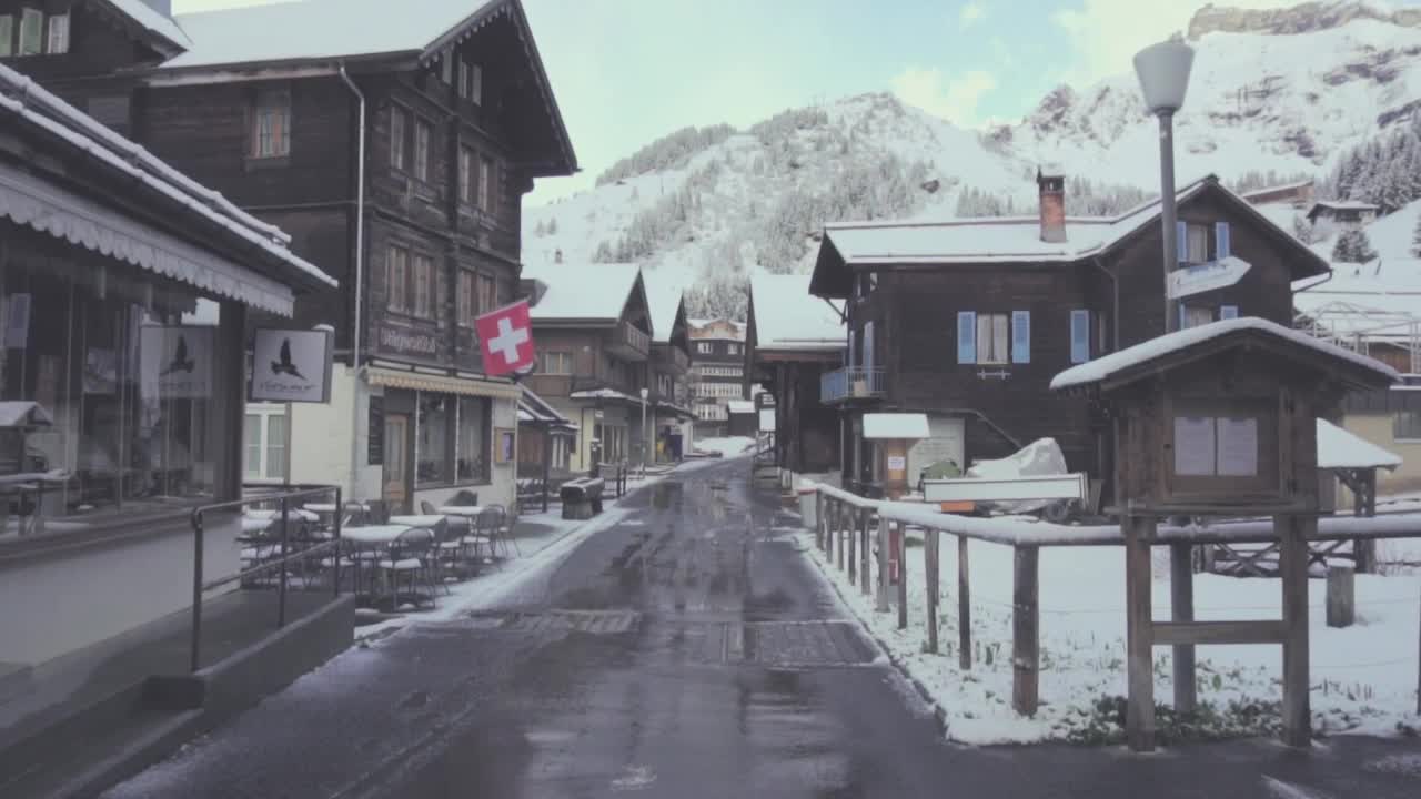 Free Video Stock Small European Town In Winter Live Wallpaper - Free Download