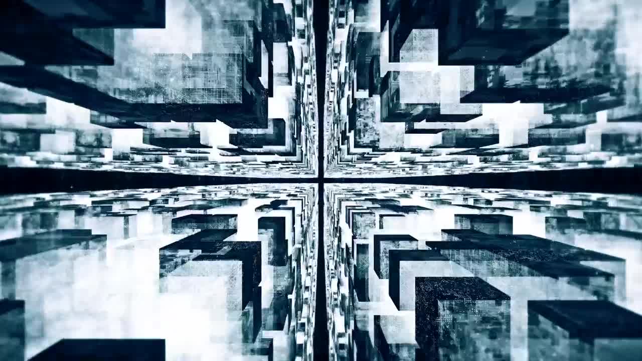 Stock Video Luminous Floating Blocks Loop Video Animated Wallpaper - Free Download