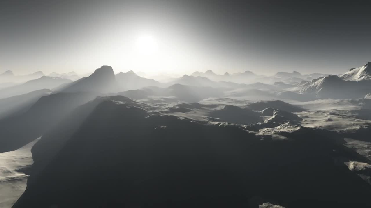 Stock Video Mountainous Surface Of An Alien World Live Wallpaper - Free Download