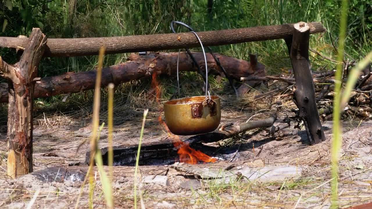 Stock Video Cooking Over A Campfire In The Country Live Wallpaper For PC - Free Download