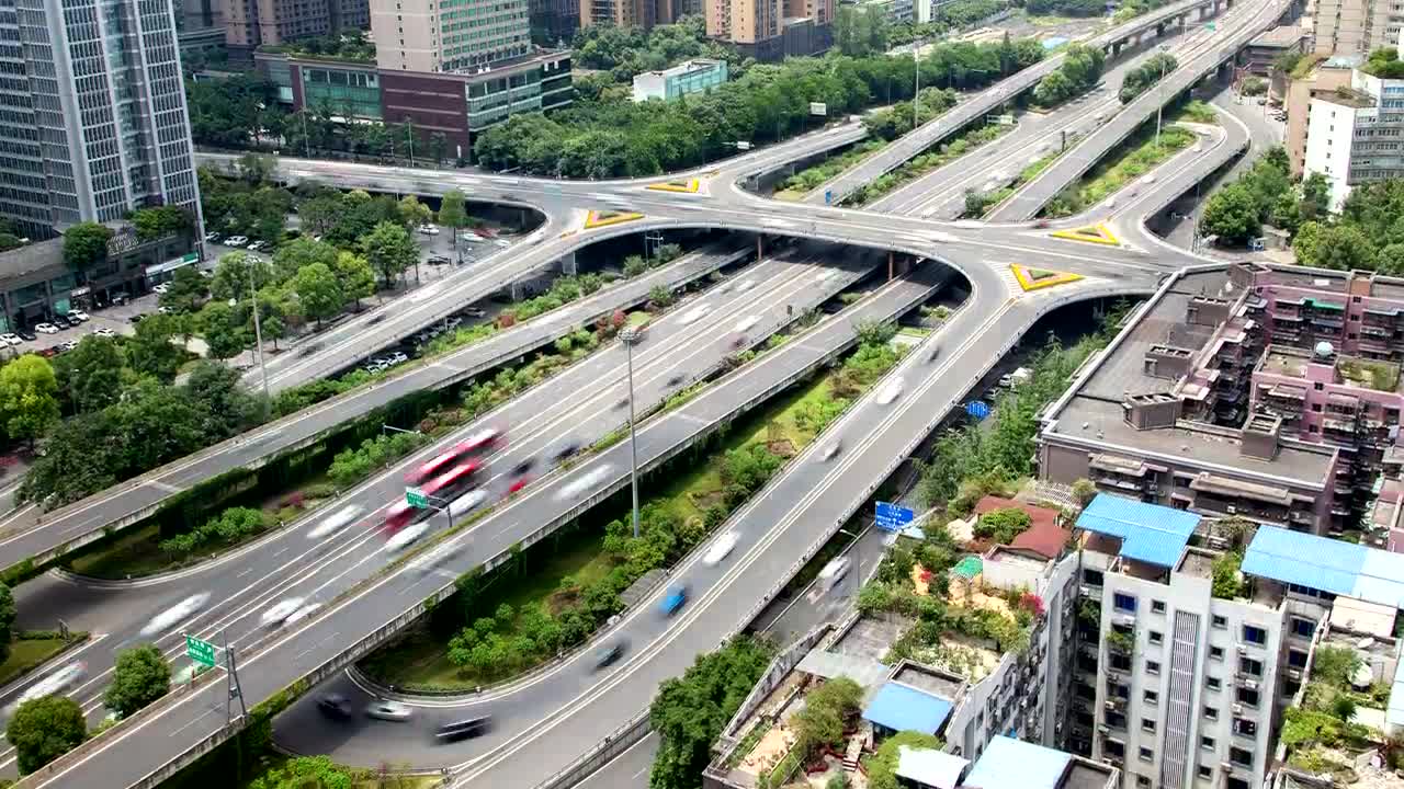 Stock Video Highway Crossing And Overpass In The City Animated Wallpaper - Free Download