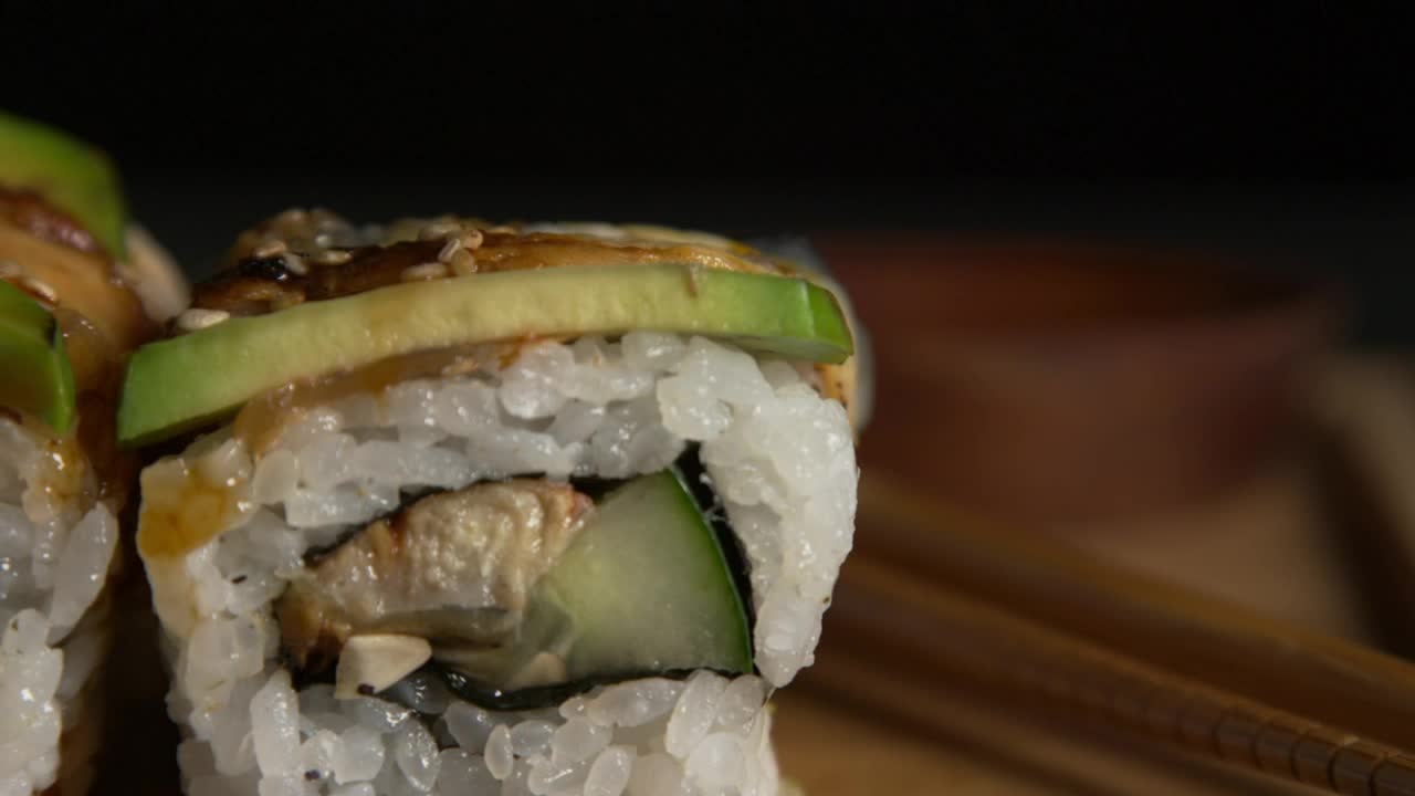 Free Video Stock sushi rolls with soy sauce Live Wallpaper - Free Download