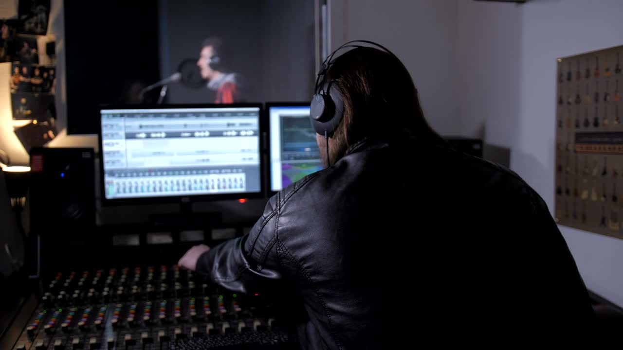 Video Stock Producer Working With A Mixer Console Live Wallpaper Free - Free Download