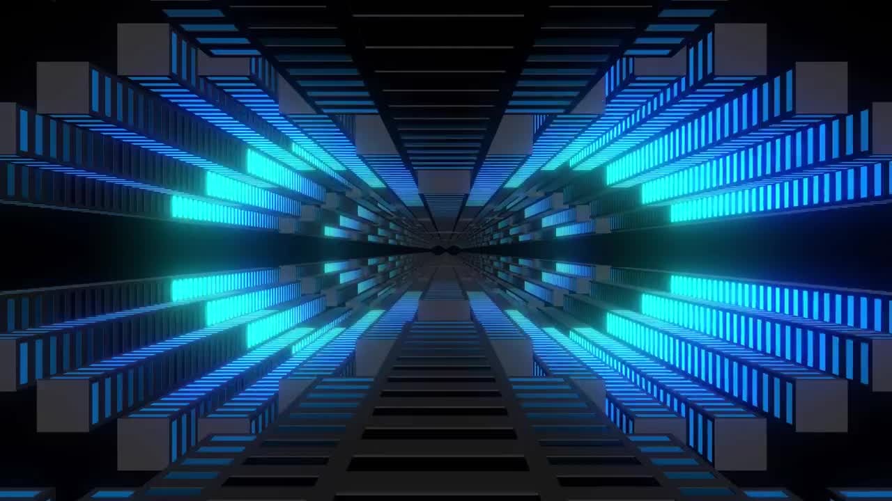 Free Stock Video Tunnel Of Light Bars In Blue Range In D Live Wallpaper - Free Download