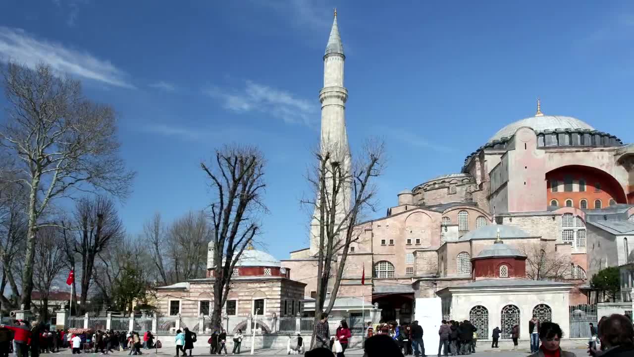 Free Video Stock temple visited by tourists Live Wallpaper - Free Download