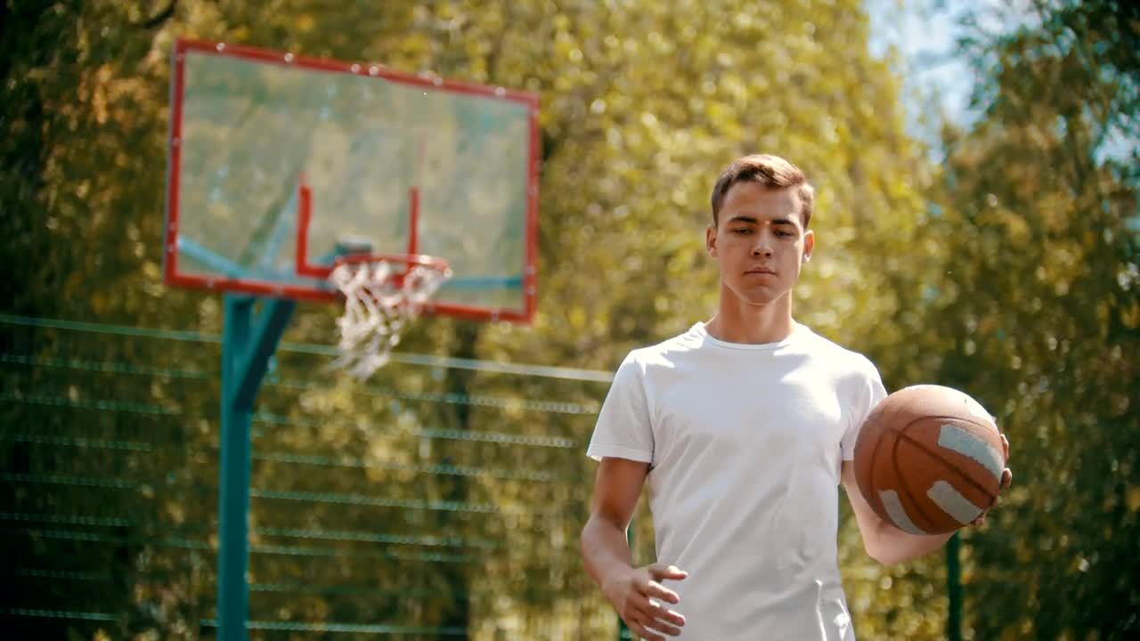 Free Stock Video Young Man Dribbling A Basketball Facing The Lens Live Wallpaper - Free Download