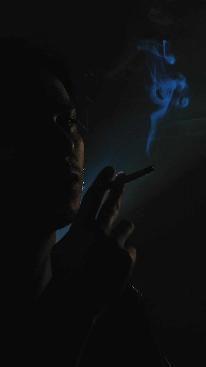 Stock Video Depressed Guy Smoking In The Dark Live Wallpaper For PC - Free Download