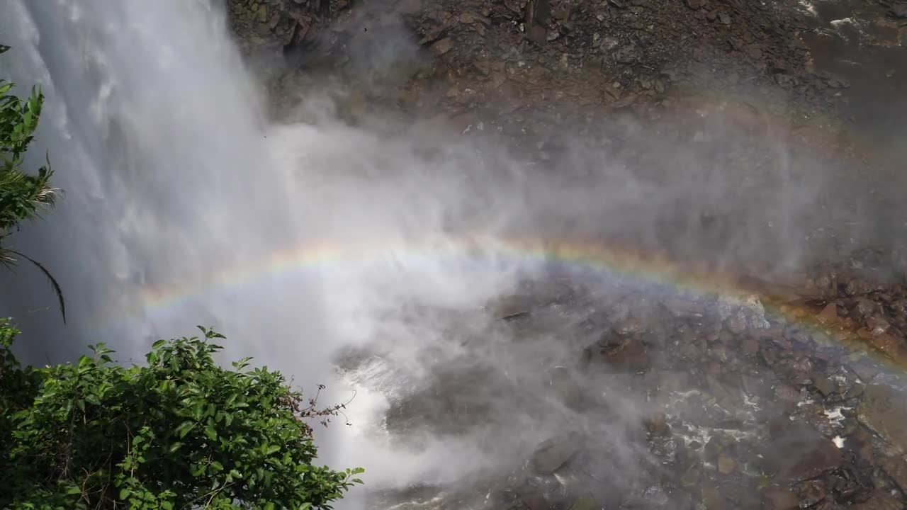 Video Stock Rainbow At The Bottom Of The Waterfall Live Wallpaper Free - Free Download
