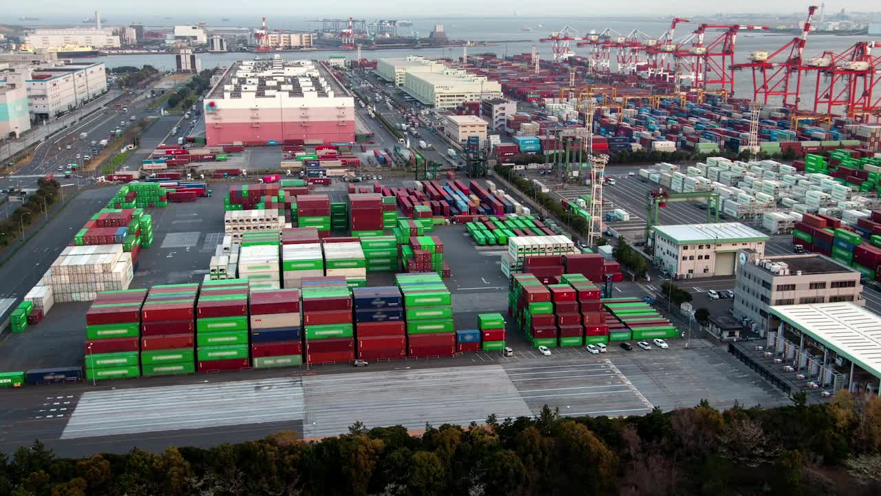 Stock Video Container Terminal In Tokyo Live Wallpaper For PC - Free Download