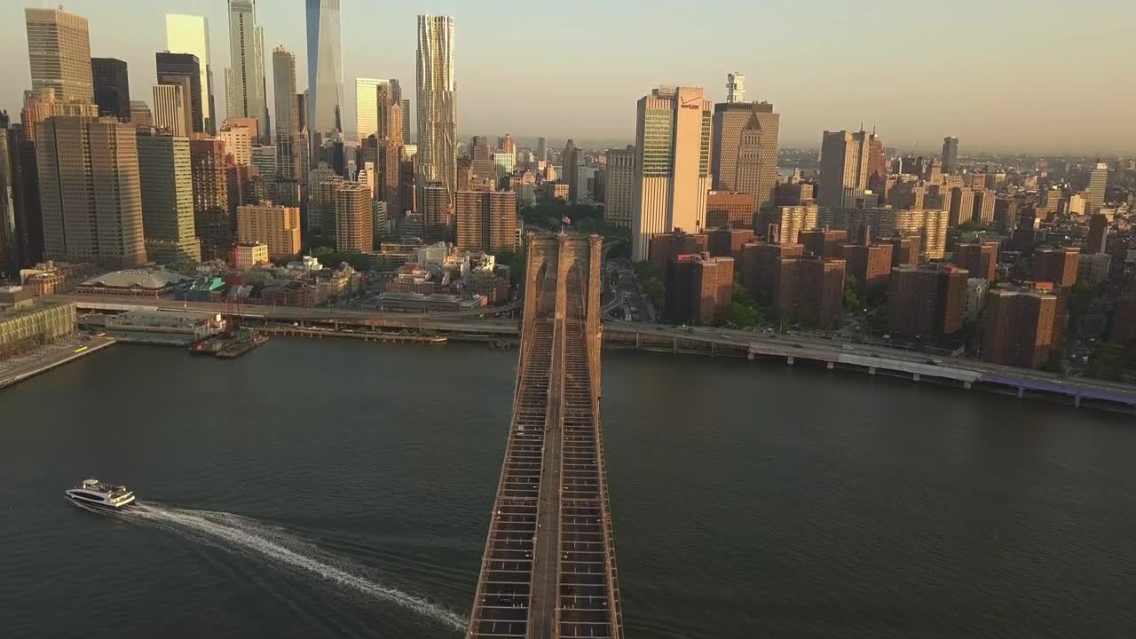 Stock Video Panoramic View Of The Manhattan Skyline In Usa Live Wallpaper - Free Download