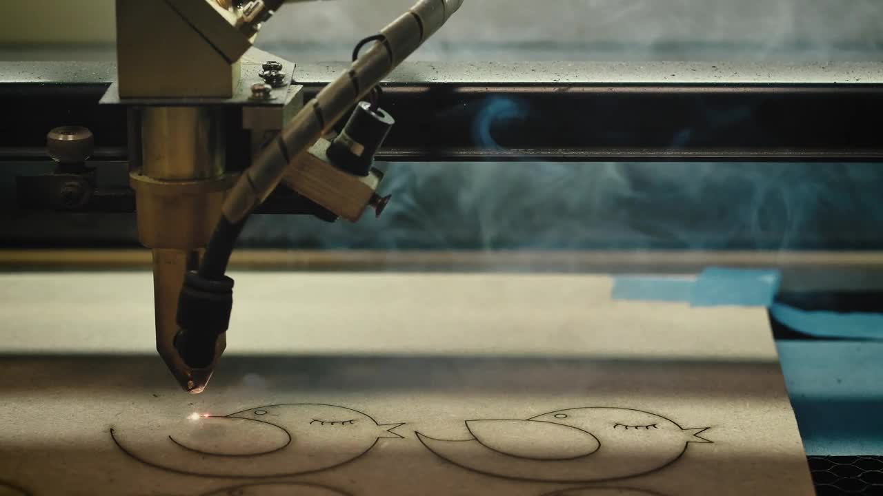 Stock Video Laser Cutter Making Figures Animated Wallpaper - Free Download
