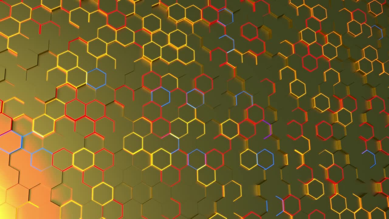 Free Video Stock surface of lights in the shape of a honeycomb Live Wallpaper - Free Download