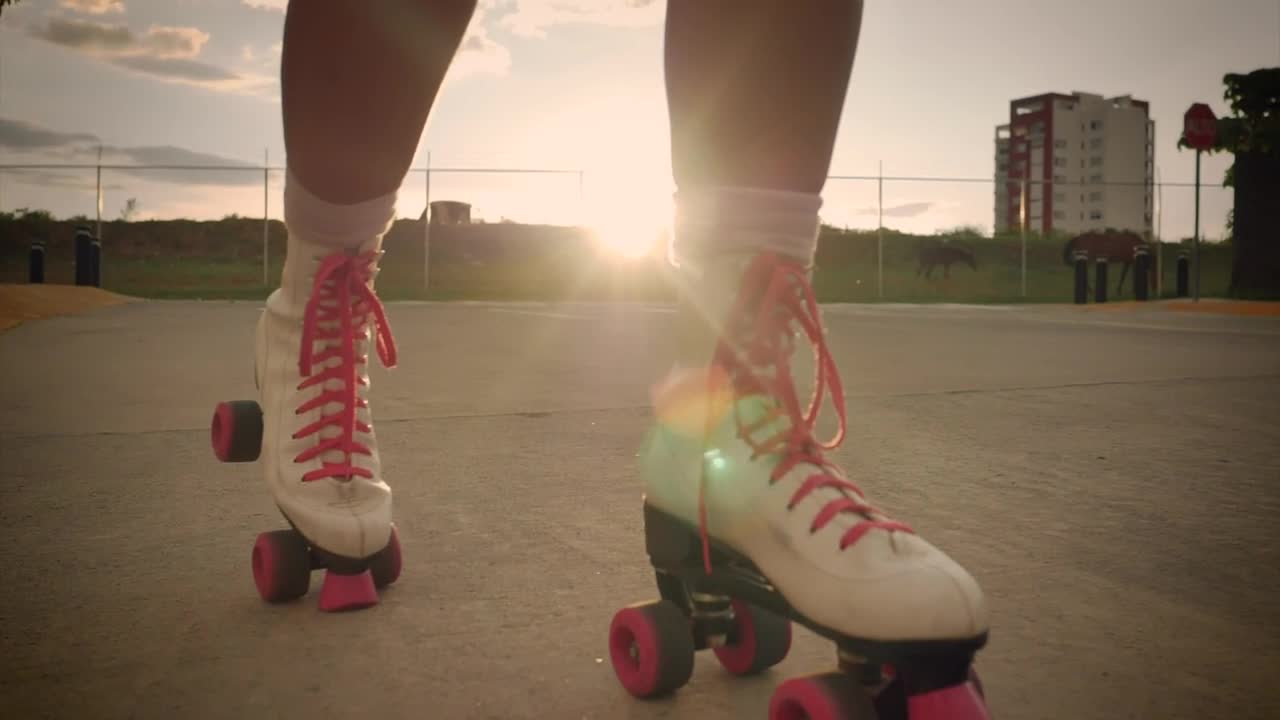 Free Stock Video Roller Skates Of A Girl When Skating Down An Empty Live Wallpaper - Free Download