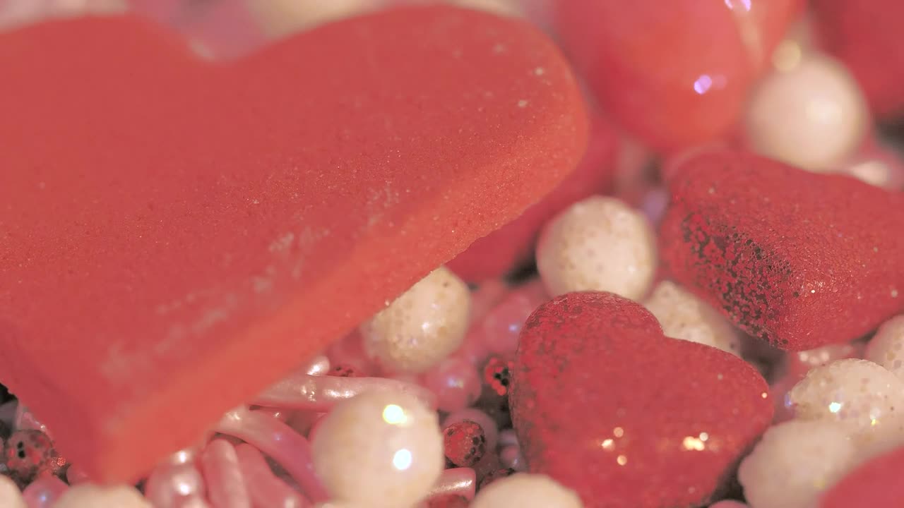Stock Video Heart Shaped Candies Animated Wallpaper - Free Download