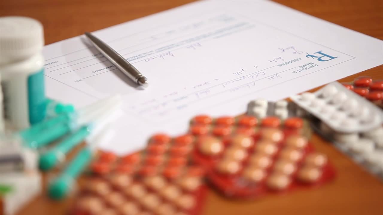Video Stock Pharmacist Writes Prescription For Pills Closeup Live Wallpaper Free - Free Download